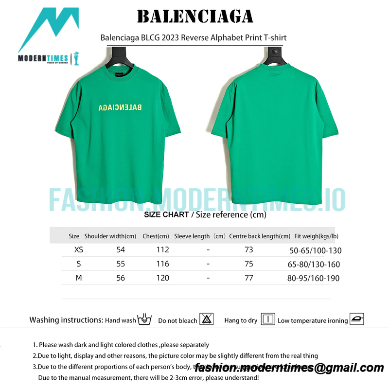Balenciaga - 2023 Reverse Alphabet Print T-shirt Balenciaga - 2023 Reverse Alphabet Print T-shirt